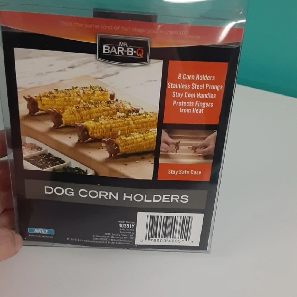Mr. Bar -B- Q, Brown Dachshund Dog Corn Holders - 8 Pack,